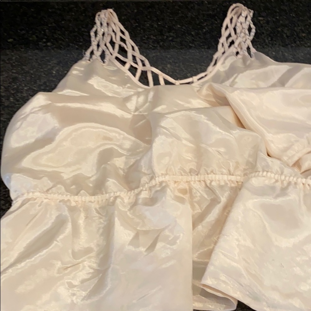 blush blouse by Pinky size M elastic around waist